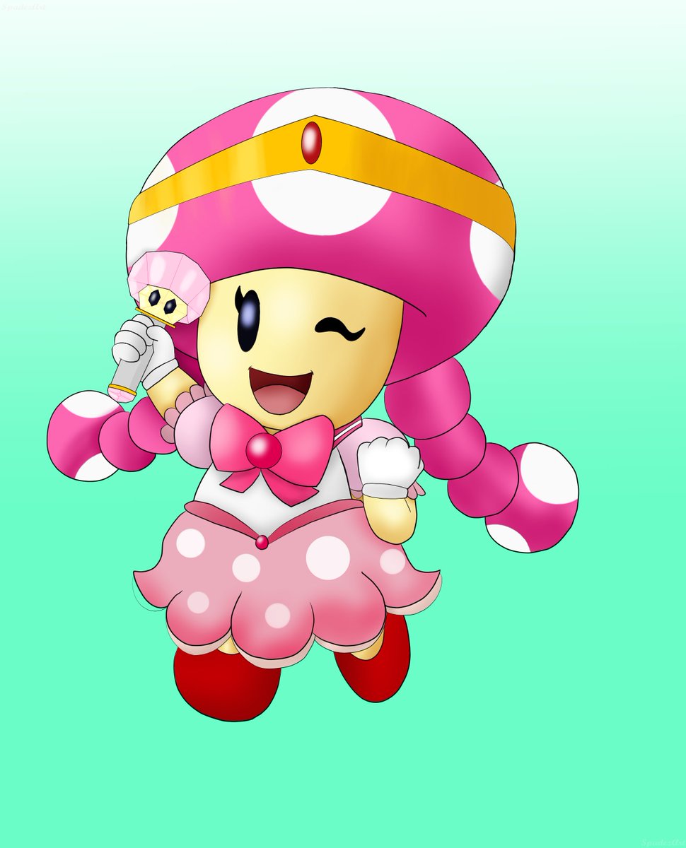 SpadezArt's tweet photo. The fifth part of remakes for Sailor Toadstool- Sailor Shroombelle #SailorMoon #toadette #fanart #digitalart #au #crossover #magicalgirl #SuperMario https://t.co/6F9MP6W9VY