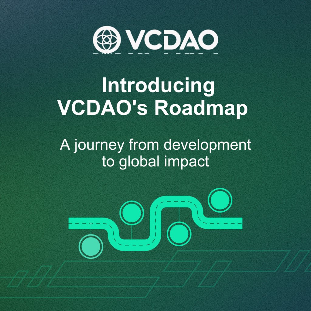 vcdao_official's tweet photo. Introducing VCDAO's Roadmap
A journey from development to global impact. Learn about our plans.
Join us at 👉 https://t.co/hXSgSO405w
#VCDAORoadmap #VCDAO #BlockchainGoals #CryptoFuture #Web3Journey https://t.co/3s7ybDhpWH