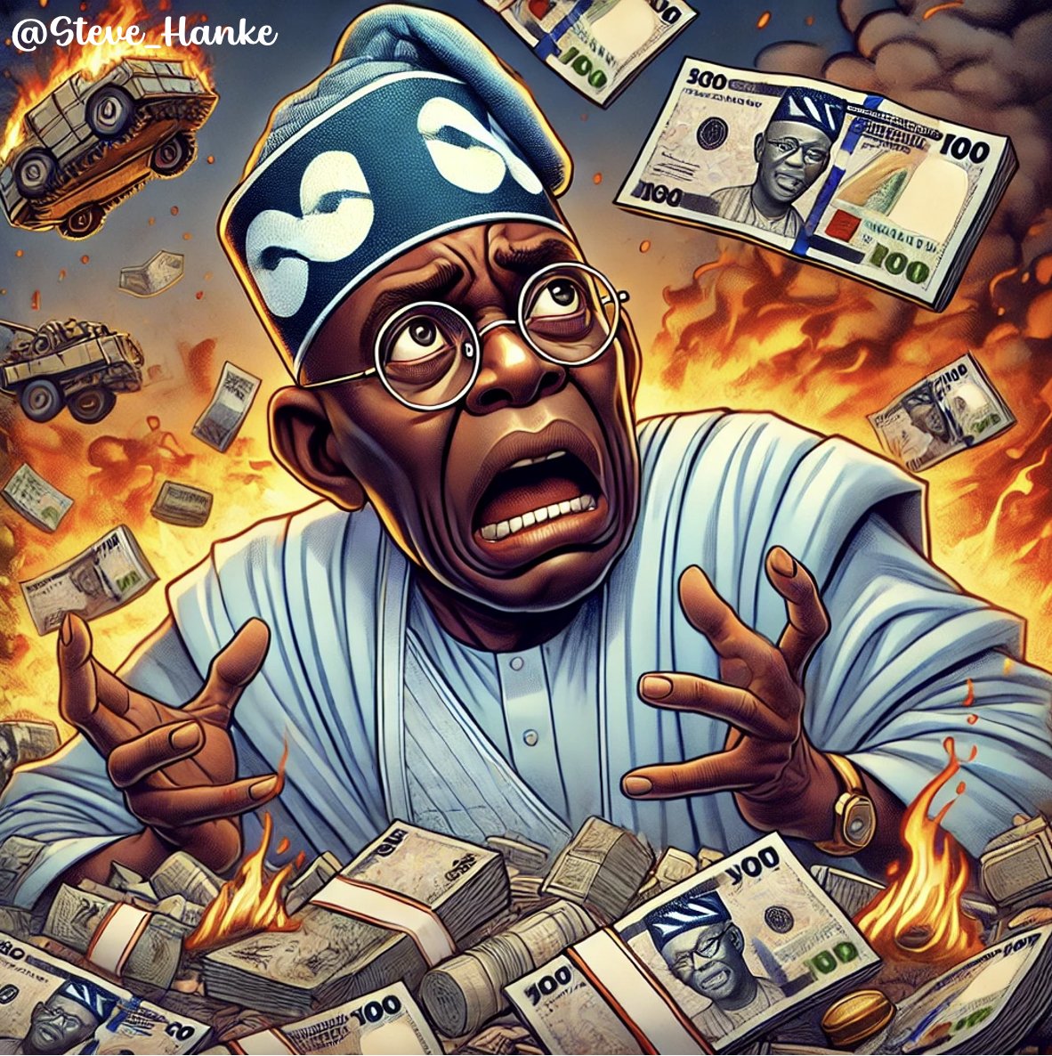 steve_hanke's tweet photo. #NGAWatch🇳🇬: MASTER OF DISASTER TINUBU STRIKES BACK.

The naira checks in as the 4th WORST CURRENCY IN THE WORLD on this week's Hanke's #CurrencyWatchlist.

The naira has depreciated by ~32% against the USD since Jan 1st. https://t.co/tHaMbmyJXk