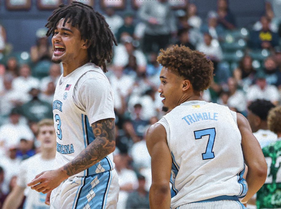 TarHeelsofNYC's tweet photo. No. 10 North Carolina handed Hawaii their first loss of the season with a 87-69 victory in Oahu.

The backcourt trio of RJ Davis, Elliot Cadeau and Seth Trimble combined for:

▪️48 PTS
▪️7 REB
▪️12 AST (2 TO)
▪️4 STL
▪️1 BLK
▪️53 FG%
▪️87 FT%
▪️38 3P%

#UNC has something special. https://t.co/XbZu8ShG17