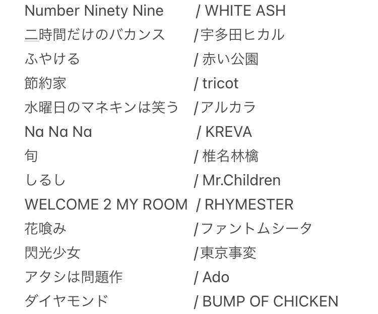 417missing1024's tweet photo. #異なるグループで好きな曲10曲あげたら好みがだいたい分かる

NumberNinetyNine
二時間だけのバカンス
ふやける
節約家
水曜日のマネキンは笑う
NaNaNa
旬
しるし
WELCOME 2 MY ROOM
花喰み
閃光少女
アタシは問題作
ダイヤモンド

13曲になっちゃった。 https://t.co/N6qAD8r7xc