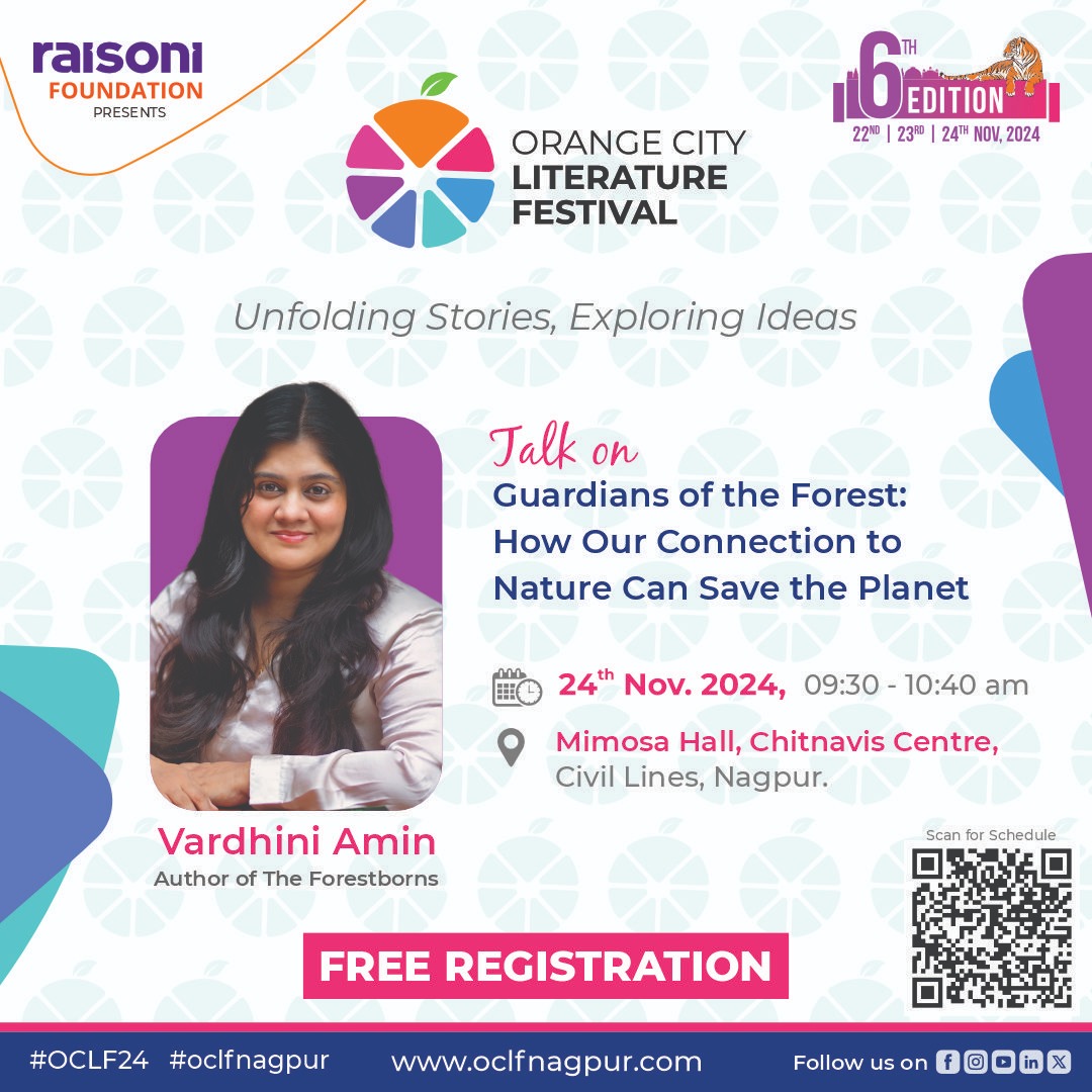vardhiniamin's tweet photo. Can't wait to share stories and have interesting conversations! #oclf #2024 #Hachetteindia #fantasy #TheForestborns https://t.co/CRWNFyzwc2