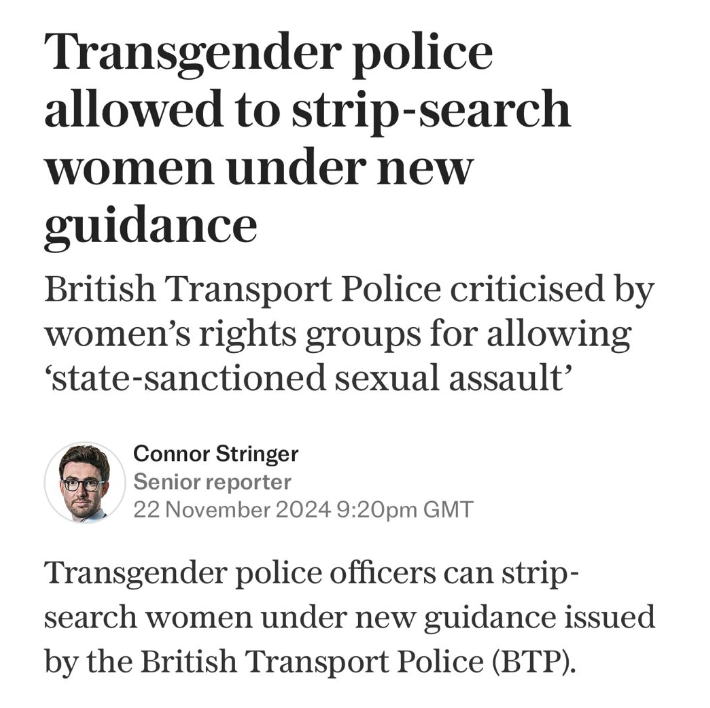 RupertLowe10's tweet photo. I have written to the Minister this morning, asking to take appropriate steps to ensure that women are not strip-searched by biological men.

We must put an end to this madness, and prioritise the safety of women and girls.

Say NO to state-sanctioned sexual assault. https://t.co/JWAp8znlLO