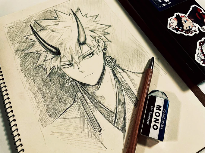 大人の鉛筆を買ったので試し描き。柔らかくてなんと描きやすい... 