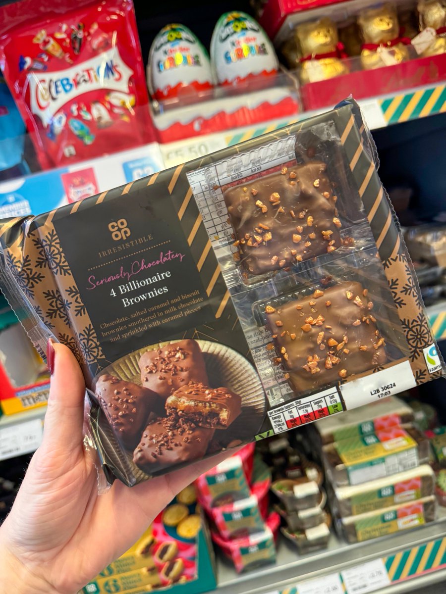 The Co-op Billionaire Brownie looks so good 😍 The perfect treat for Christmas, available in your local Co-op store now! 🎄
