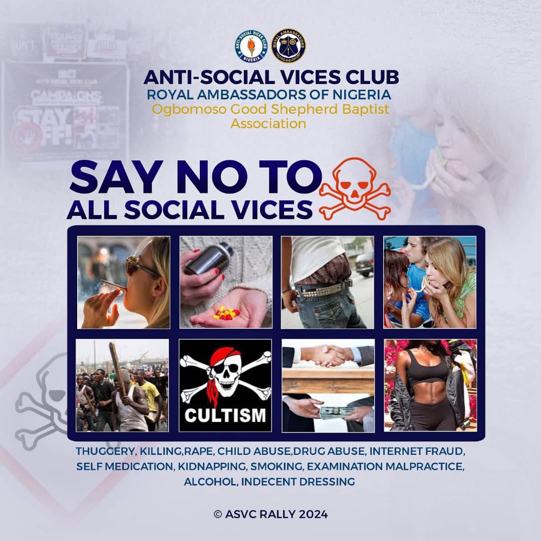 DjoshuaOlatunji's tweet photo. ROYAL AMBASSADORS OF NIGERIA 🇳🇬
OGBOMOSO GOOD SHEPHERD BAPTIST ASSOCIATION 💙💛🤍
ANTI SOCIAL VICES CLUB
#ASVC https://t.co/wVuoHTSj2Q