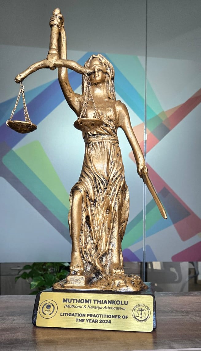 “In litigation, excellence is not merely defined by courtroom victories but by the impact an advocate has on jurisprudence, governance, and justice...Ladies and Gentlemen, it is with great pride that we present...Dr Muthomi Thiankolu of Muthomi &amp; Karanja Advocates.”
NLA  Trust.