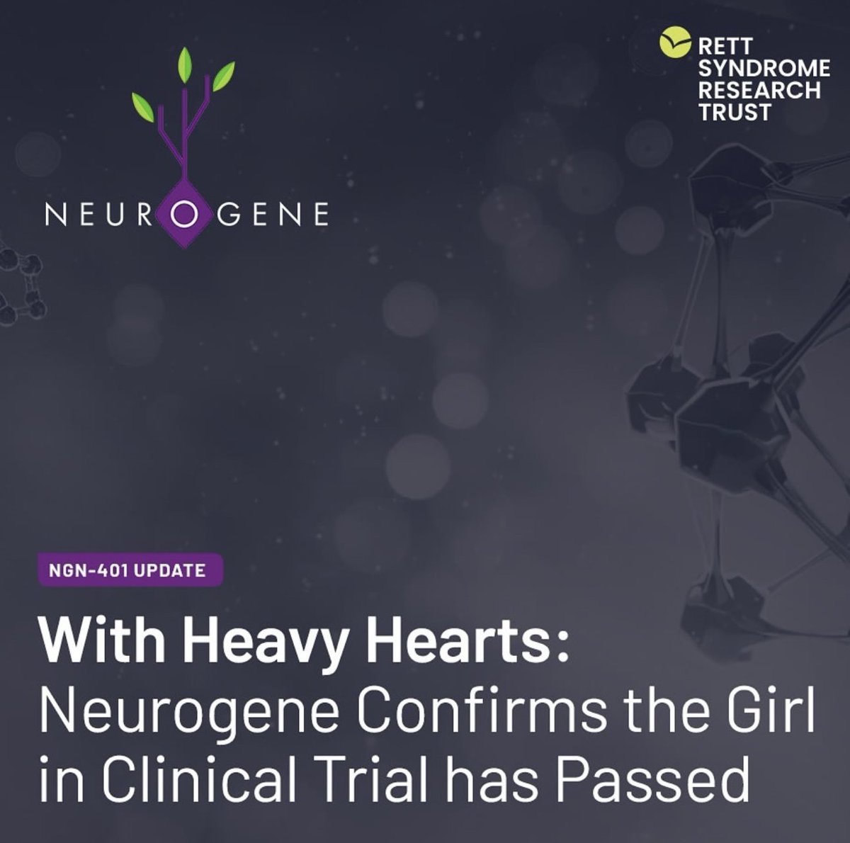 CURE GABA-A | A sad day for the rare disease community as we mourn the passing of a young girl who participated in an AAV9 Gene Replacement therapy for MECP2, Rett Syndrome. 

fiercebiotech.com/keyword/cell-g…