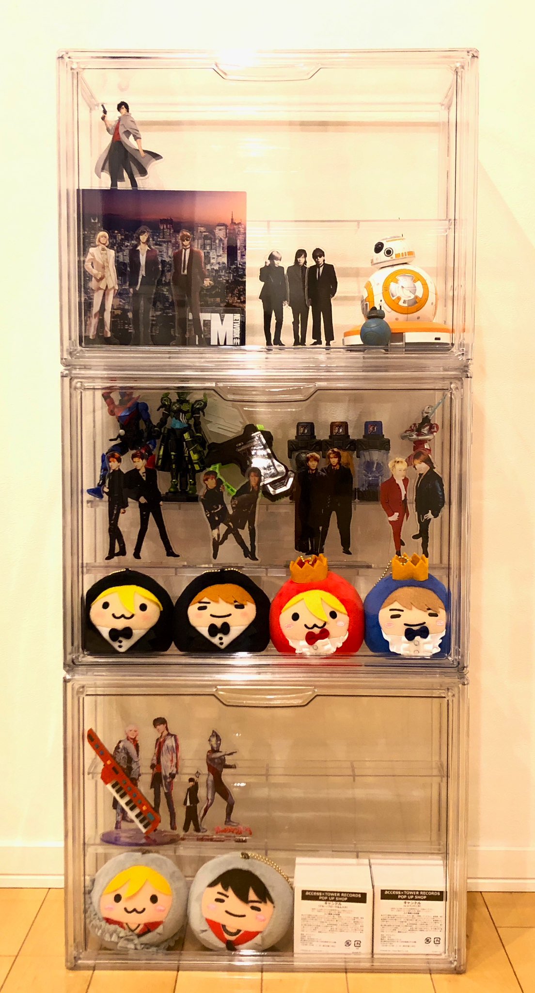 マルチクリアボックス棚付き 10点セット　3coins 3ズ　新品未開封 マルチクリアボックス棚付き | 3COINS(スリーコインズ)キッズ