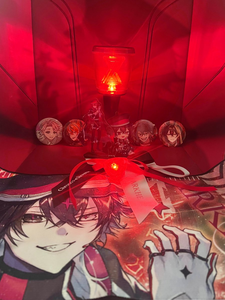 クロノヴァ アルケーグッズ ライブグッズとやらの見本が支給された。 俺達の覇道を照らす消えない