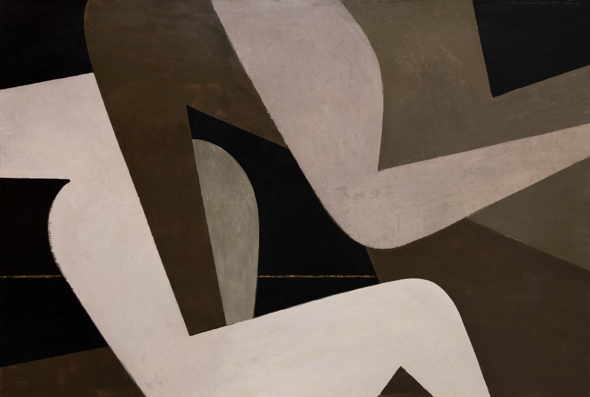 artdotgr's tweet image. Yannis Moralis | Γιάννης Μόραλης
Eroticon | Ερωτικόν
1997

Oil on canvas 130 x 195 cm | Λάδι σε καμβά, 130 x 195 εκ.

art.gr/2024/11/23/ero…