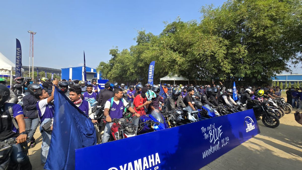 India_Yamaha's tweet photo. The setup is ready and we’re all set to kick off an epic weekend! Guwahati, it's time to gather, feel the energy, and join us at #CallOfTheBlue. We can’t wait to share the stage with all of you!
#Yamaha #TheCallOfTheBlueWeekend #YamahaMotorIndia #COTB 
#CallOfTheBlueGuwahati https://t.co/Qs6cl9ho75