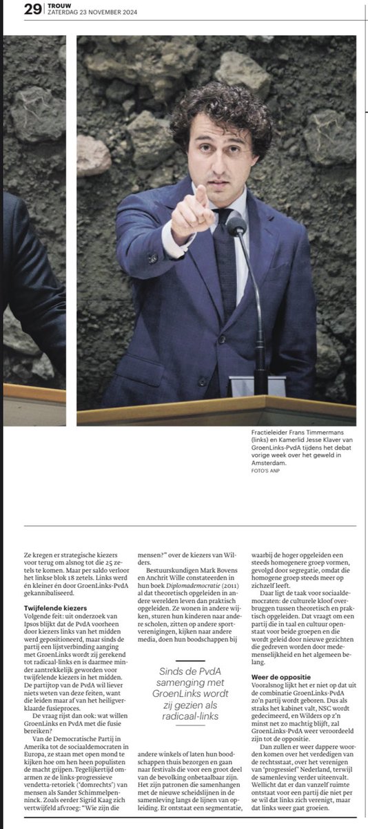 Ook <a href="/PvdA/">Partij van de Arbeid</a> lid Binnert de Beaufort is aanwezig tijdens de politieke ledenraad. In <a href="/trouw/">Trouw</a> is vandaag zijn opiniestuk te lezen. Spot on! 🌹👇🏼