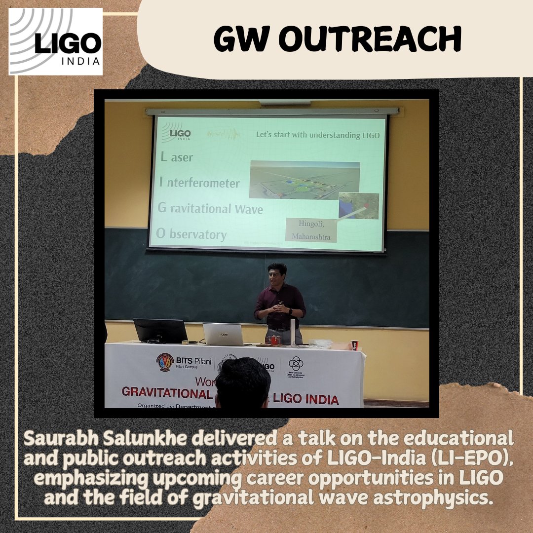 LIGOIndia's tweet photo. We shed light on GW astronomy in the multi-messenger era, and the core of General Relativity in this exciting field. Career opportunities of LIGO-India and LIGO-India EPO activities were also highlighted. https://t.co/3baez1jizD
