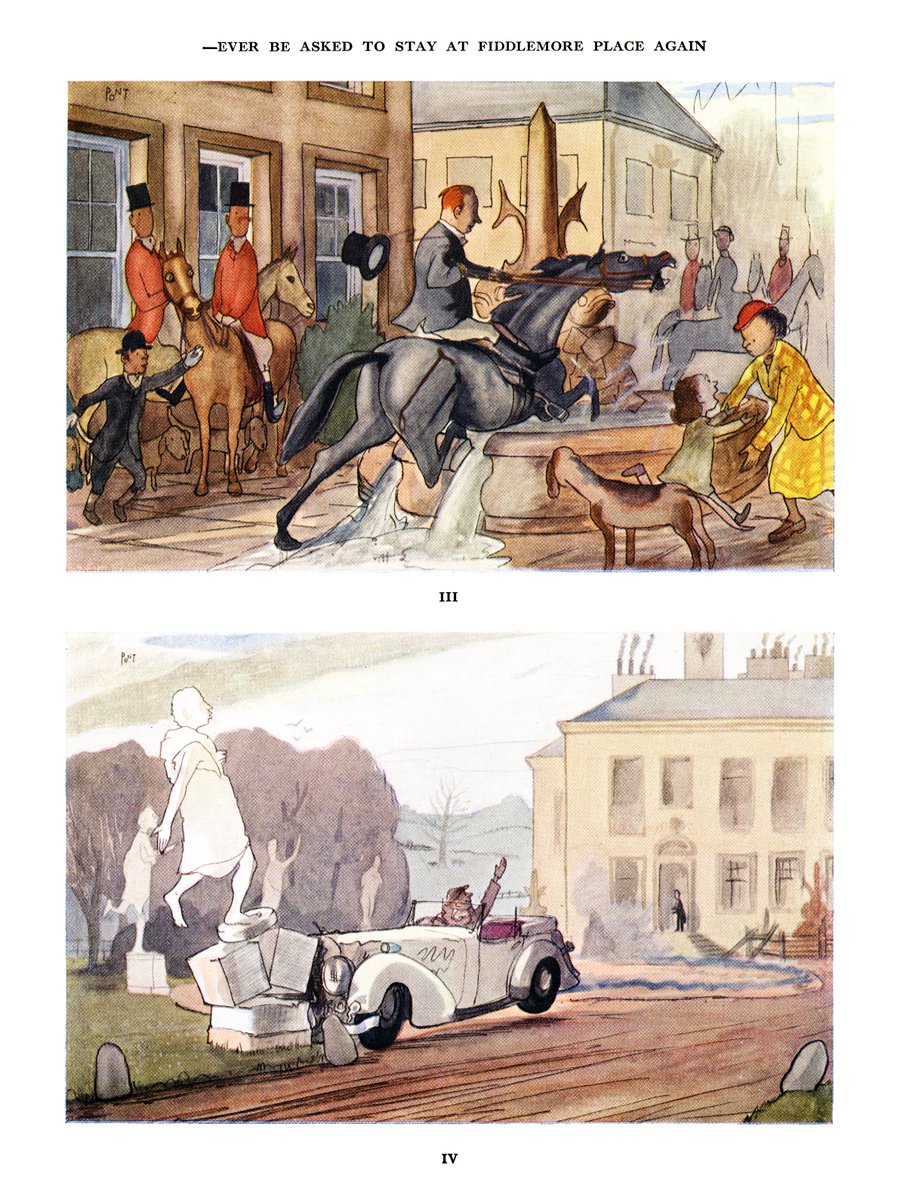 World of Pont (@pontworld) on Twitter photo It's the anniversary of #PONT's death in 1940. Here's a reminder of his exquisite colour work just before he died, from the 1940 <a href="/PunchBooks/">Punch Cartoons ... and more</a> Almanack: FOUR REASONS WHY I THINK IT UNLIKELY THAT I SHALL...EVER BE ASKED TO STAY AT FIDDLEMORE PLACE AGAIN #Clumsy #oops It's the anniversary of #PONT's death in 1940. Here's a reminder of his exquisite colour work just before he died, from the 1940 <a href="/PunchBooks/">Punch Cartoons ... and more</a> Almanack: FOUR REASONS WHY I THINK IT UNLIKELY THAT I SHALL...EVER BE ASKED TO STAY AT FIDDLEMORE PLACE AGAIN #Clumsy #oops