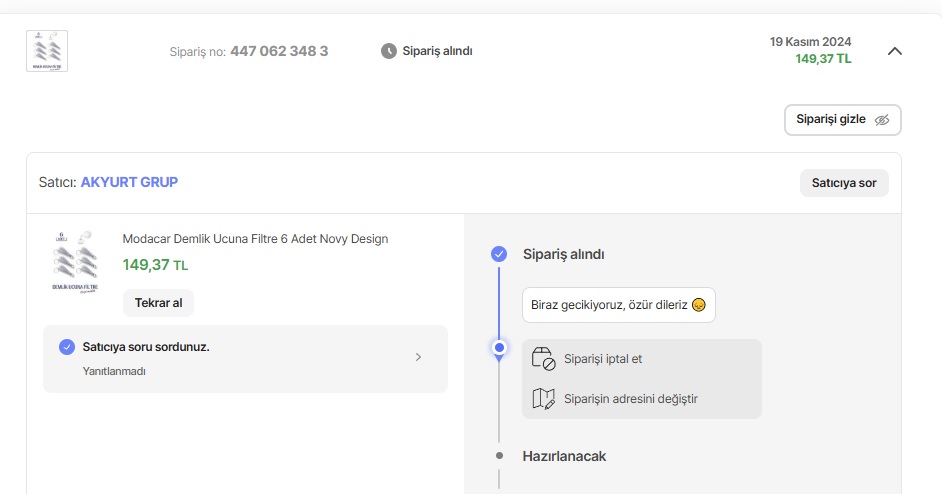 pardon biz neye premium ödüyoruz? <a href="/hepsiburada/">Hepsiburada</a> 
Daha siparişimizi kargo verdiremiyorsunuz neyin parasını alıyorsunuz bizden ayıp be!