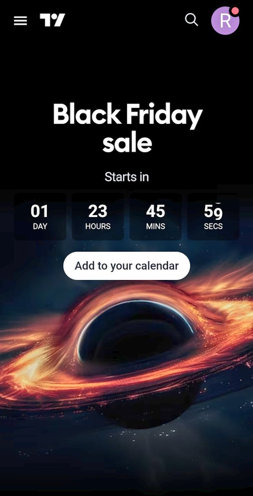 โนohan $hah (@rohanshah619) on Twitter photo โจ Chance to win an annual Premium Plan from <a href="/in_tradingview/">TradingView India ๐ฎ๐ณ</a> / <a href="/tradingview/">TradingView</a>
To enter:
1. โฅ๏ธ Like ๐ Retweet this tweet to join the Giveaway Contest &
2. Follow <a href="/rohanshah619/">โนohan $hah</a> on Twitter!
Winner will be mentioned on December 4th, 2024.
Explore Black Friday Sale โจ Chance to win an annual Premium Plan from <a href="/in_tradingview/">TradingView India ๐ฎ๐ณ</a> / <a href="/tradingview/">TradingView</a>
To enter:
1. โฅ๏ธ Like ๐ Retweet this tweet to join the Giveaway Contest &
2. Follow <a href="/rohanshah619/">โนohan $hah</a> on Twitter!
Winner will be mentioned on December 4th, 2024.
Explore Black Friday Sale