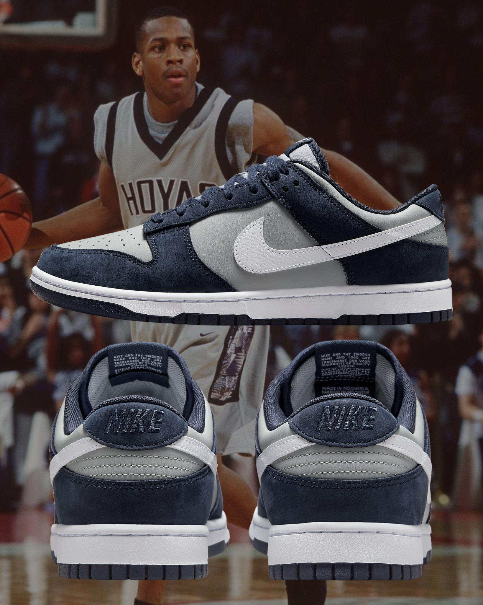 JustFreshKicks on X Official Look at a new Nike Dunk Low Suede Georgetown https t MkxetM4bqI https t cUckRJCAkt X