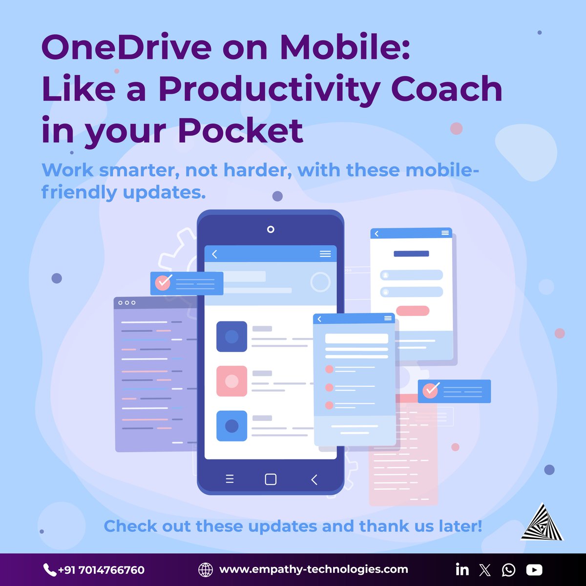 ETMicrosoft365's tweet photo. ๐ฑ OneDrive: Productivity on the go!
๐ Quick Syncs
๐ Clear Previews
๐ Offline Access
๐ Learn more: https://t.co/efE5jiTkzi
๐ง it@empathy-technologies.com
#MobileMastery #OneDriveEverywhere https://t.co/c3gshoJnsQ