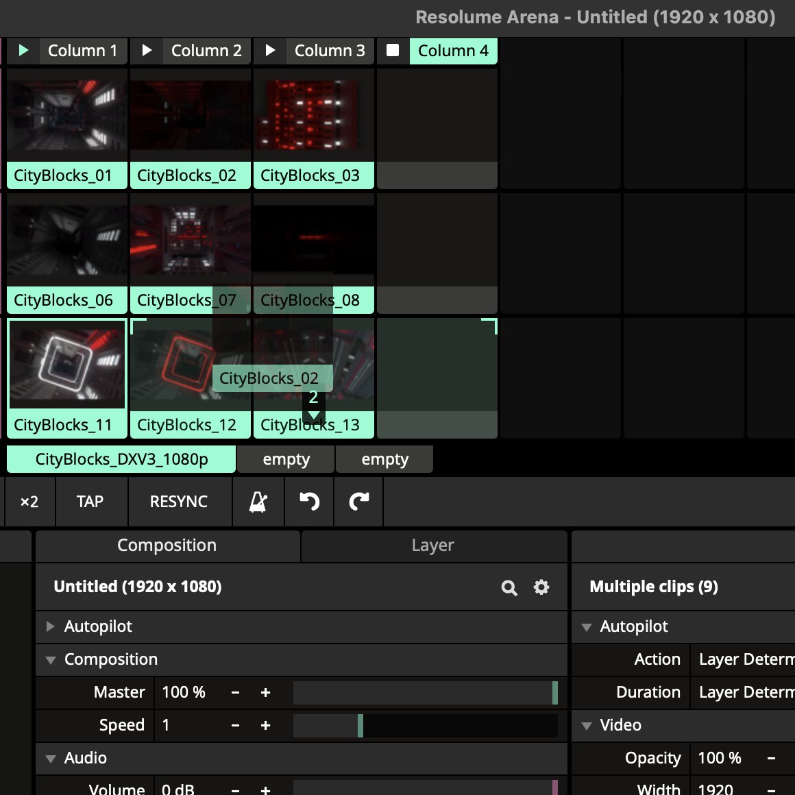 Resolume's tweet image. Another little sneak peek at Resolume 7.22!

You've been asking for it and now it is here: multi-clip dragging and (multi-)column dragging.

New columns and layers will be automagically created for you where needed.

#vj
#resolume
#update