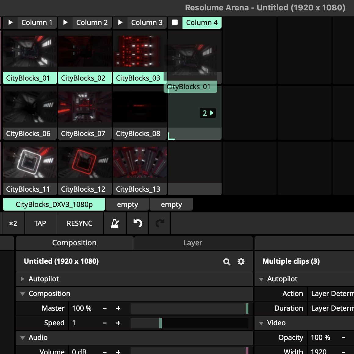 Resolume's tweet image. Another little sneak peek at Resolume 7.22!

You've been asking for it and now it is here: multi-clip dragging and (multi-)column dragging.

New columns and layers will be automagically created for you where needed.

#vj
#resolume
#update