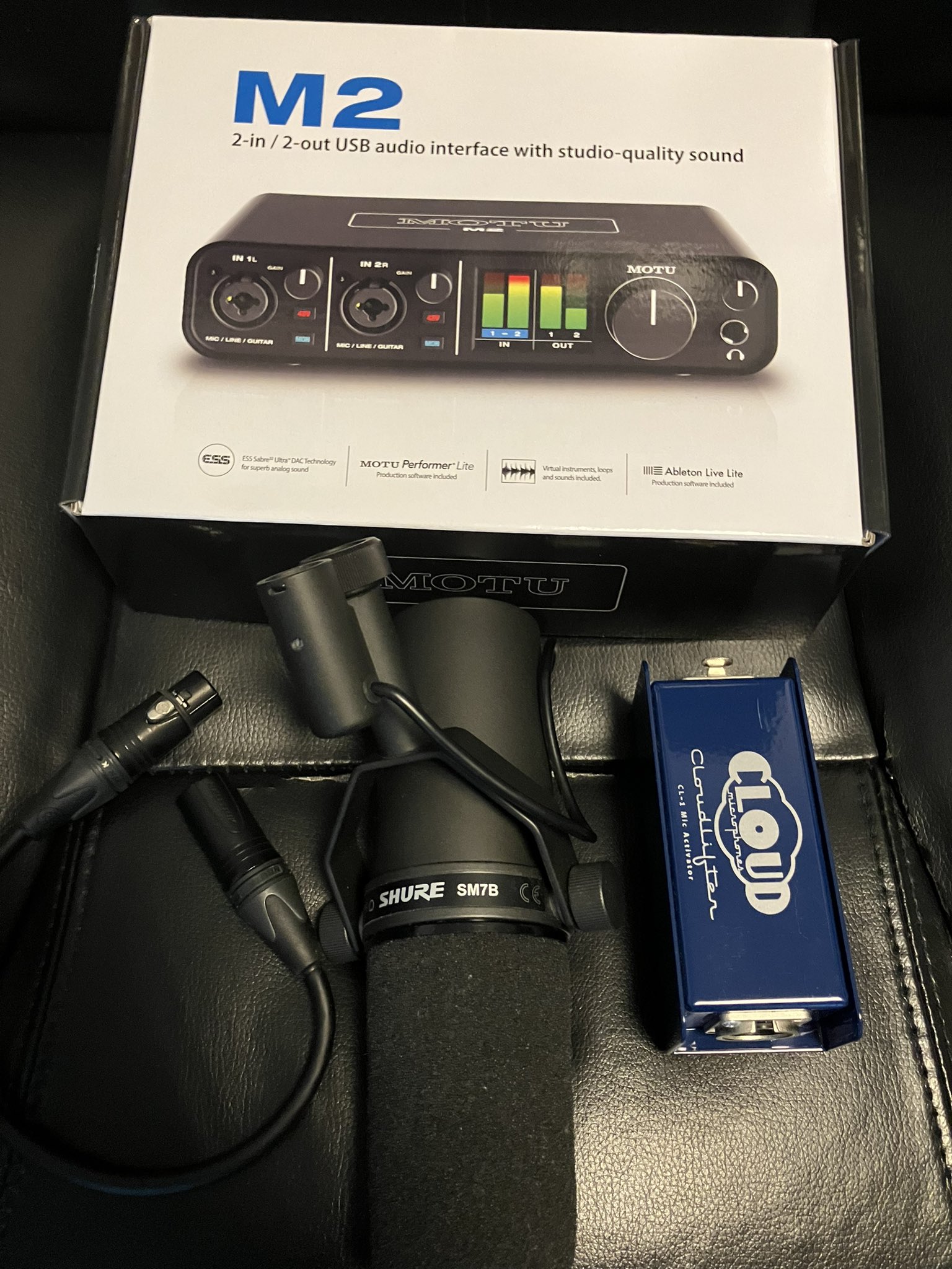 MOTU M2 と SHURE SM7B と CL-1