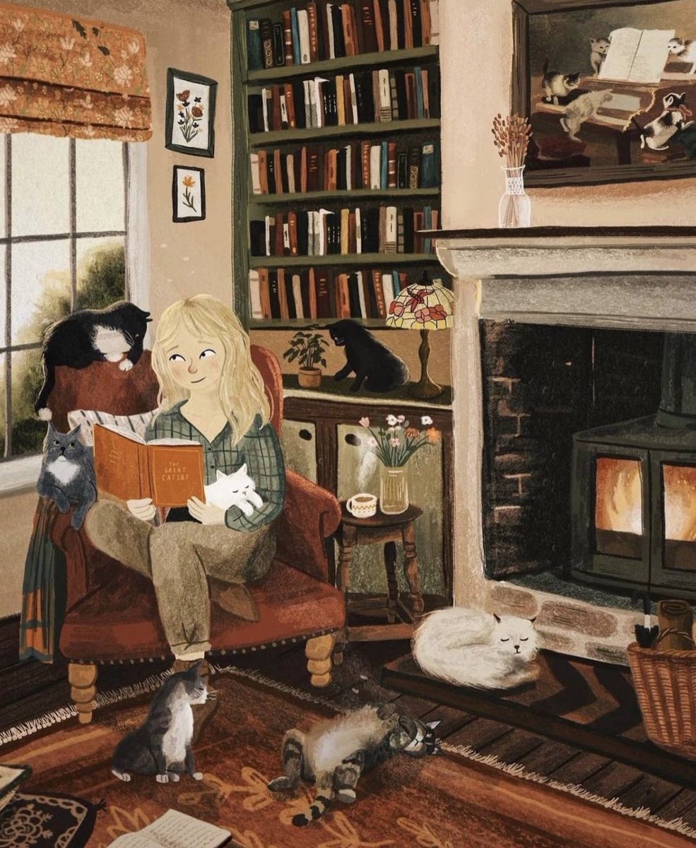 BookChatWeekly's tweet photo. Happy #Caturday dear Bibliophiles✨

BookCat catnaps on Saturdays~for #fun you can join our lovely friends at #BookwormSat &amp; #31DaysofHaunting!

art by Jess Mason https://t.co/BnofEwZZ7u