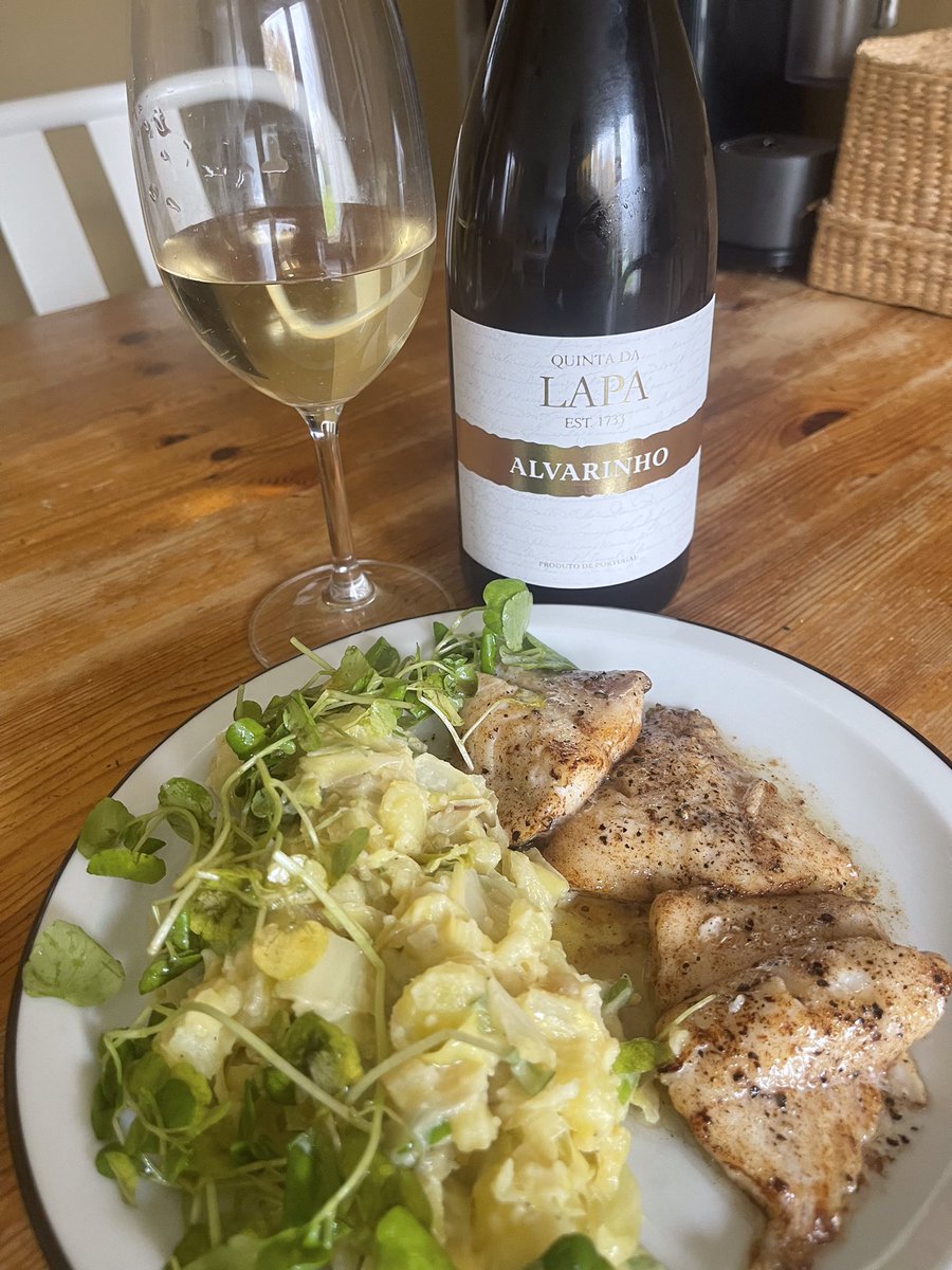 joukesp's tweet image. #FridayLunch #QuickAndSimple #Redfish #PotatoPointedCabbageMash 
Quick &amp;amp; Simple
It’s good to bring new varieties into classic combinations!
Baked redfish filets w potato + stewed pointed cabbage mash!
Watercress for decoration, Lapa Alvarinho for libation.