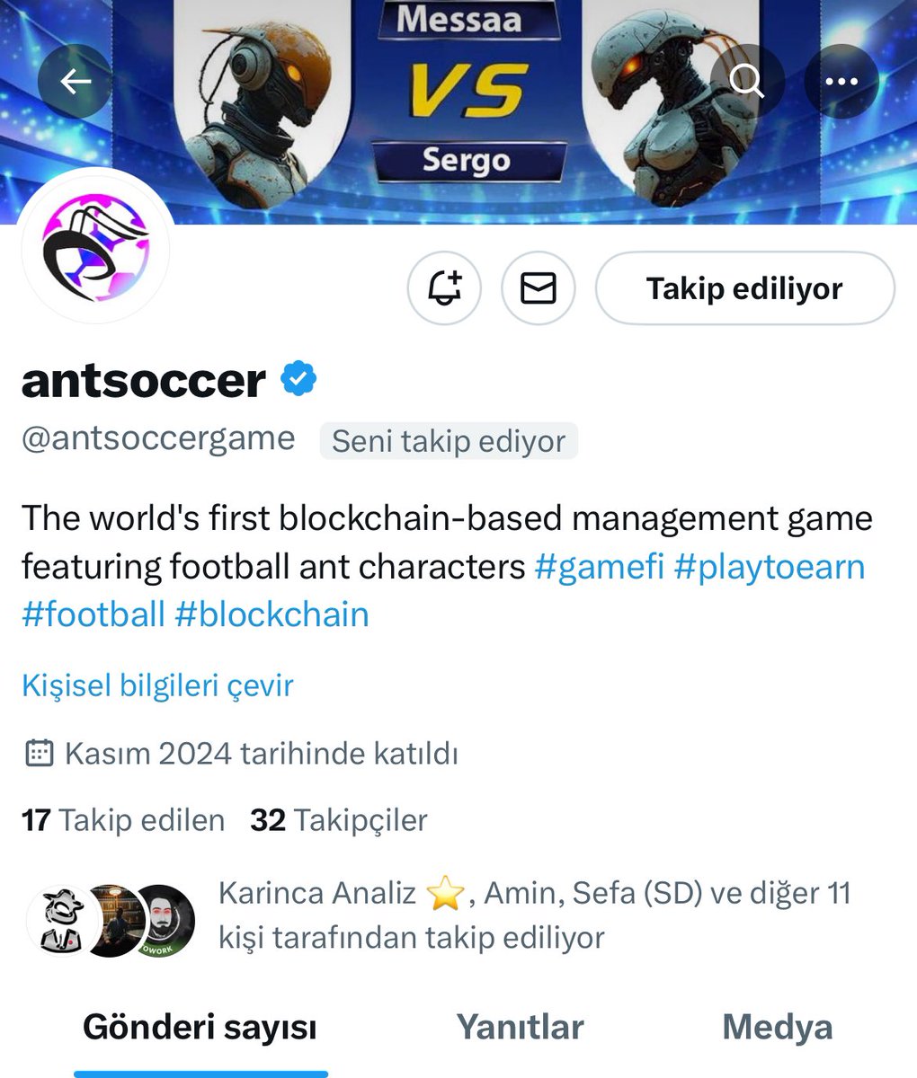 Oyun projemize ait hesabımızı takipte kalmayı ve bildirimleri açmayı unutmayın
✳️ x.com/antsoccergame?…
