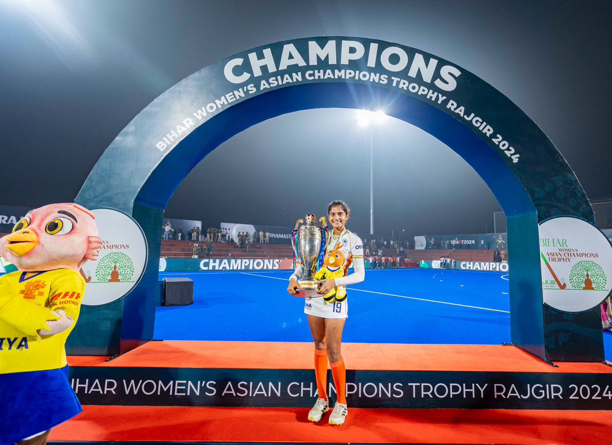IncomeTaxMum's tweet photo. Vaishnavi Phalke, from the Income Tax Department Mumbai, was part of Team India that won the Women’s Asian Hockey Championship 🏑✨ 

Congratulations Vaishnavi and Best Wishes! https://t.co/Ofsth44m4g