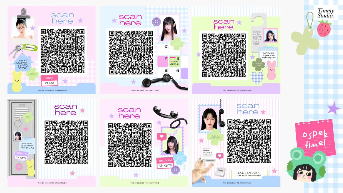 timmystudio's tweet image. HALLO GUYS! 🐰💬 tolong bantu retweet ya dik adik pembaik ⸝⸝⸝

Tolong bantu ospek 6 KATALOG QR DECO 🍈 💗 📨 timmy yaa :)

Detailnya ada di next tweet. Aku juga cari 2 kinci, komen aja mau katalog yang mana 

#zonauang #zonaba