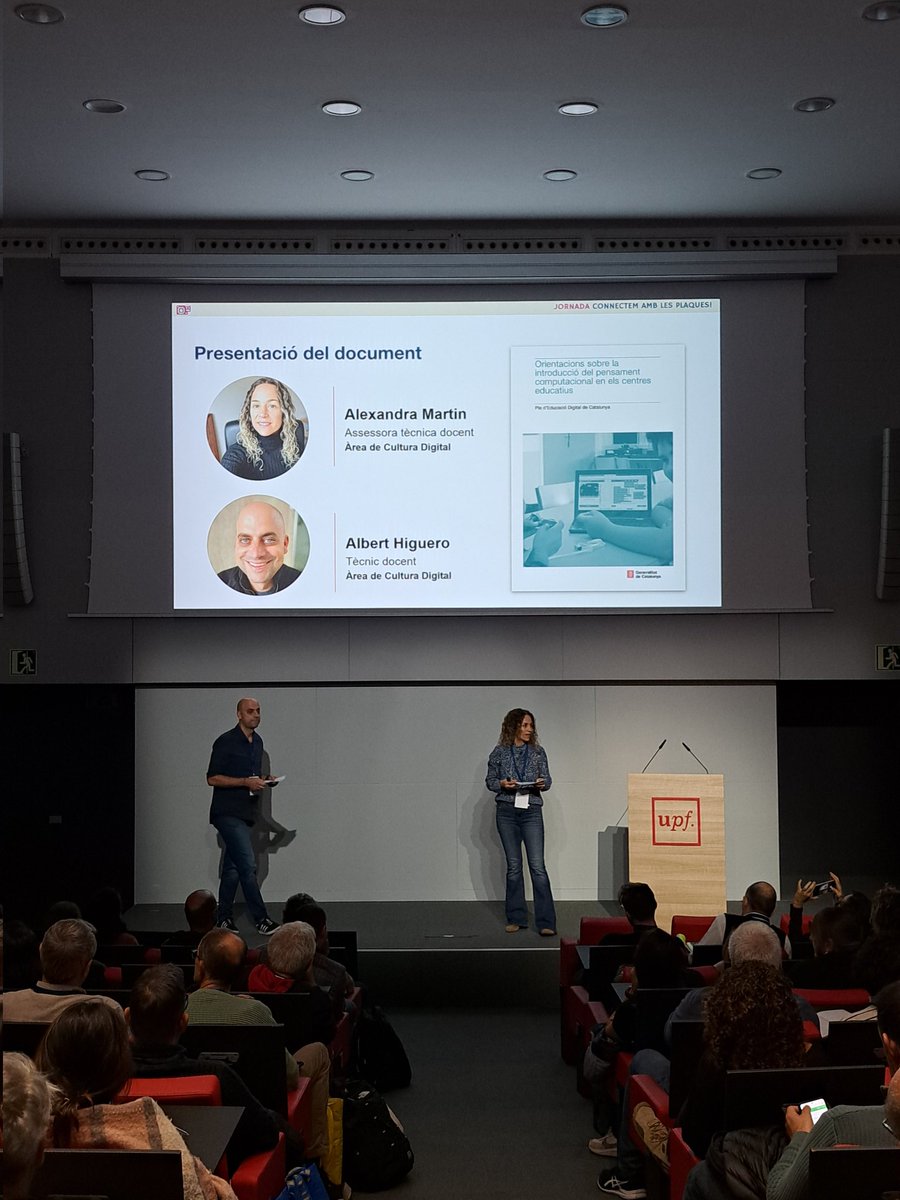 rcusso's tweet photo. Presentació del document d'Orientacions per a la introducció del pensament computacional als centres educatius #DIDC Jornada #Connectem https://t.co/dOtuhmwrm2