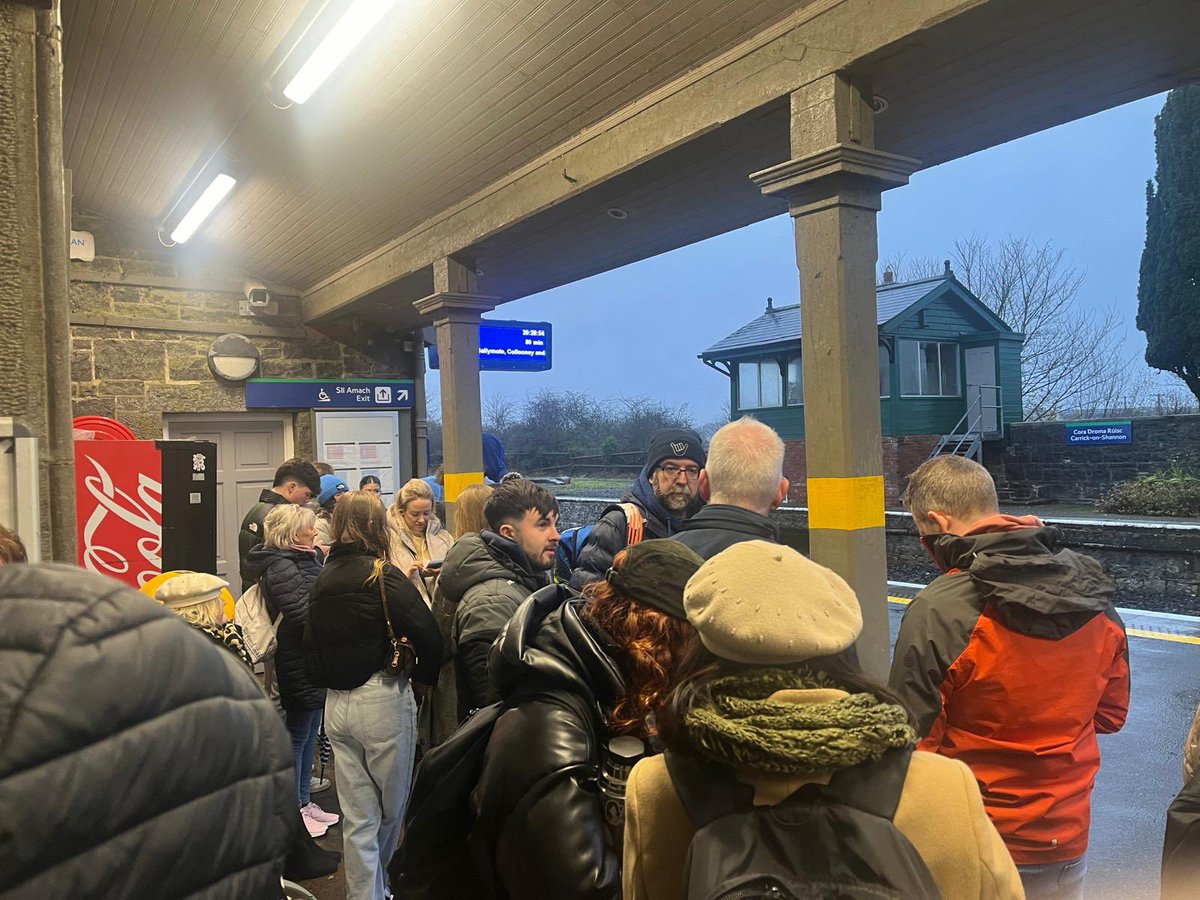 andrew de faoite (@fueech) on Twitter photo Seriously <a href="/IrishRail/">Iarnród Éireann</a>, you have to do better with your organisation and communication to customers. People in Carrick-on-Shannon waiting 1.5 hr plus some for any plan B. Seriously <a href="/IrishRail/">Iarnród Éireann</a>, you have to do better with your organisation and communication to customers. People in Carrick-on-Shannon waiting 1.5 hr plus some for any plan B.