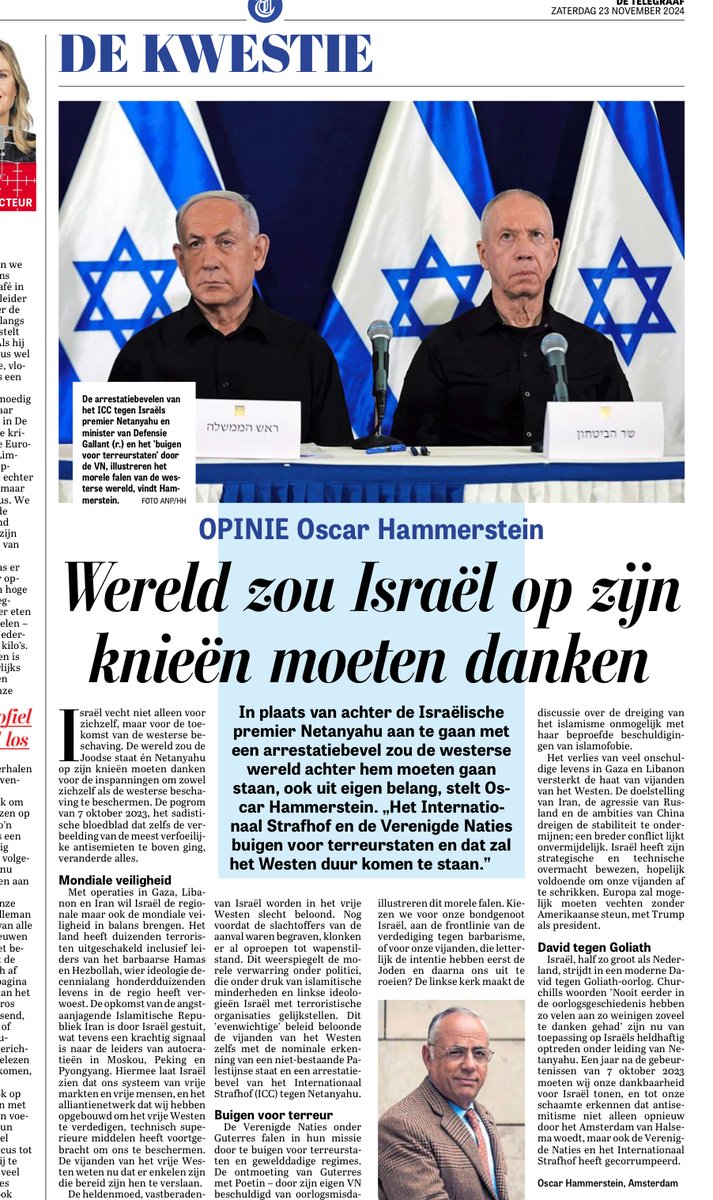 HammersteinO's tweet photo. De linkse kerk maakt de discussie over de dreiging van
het islamisme onmogelijk met haar beproefde beschuldigingen van islamofobie. #Netanyahu #Goedemorgen #Israel @telegraaf https://t.co/qia2FDbOj9