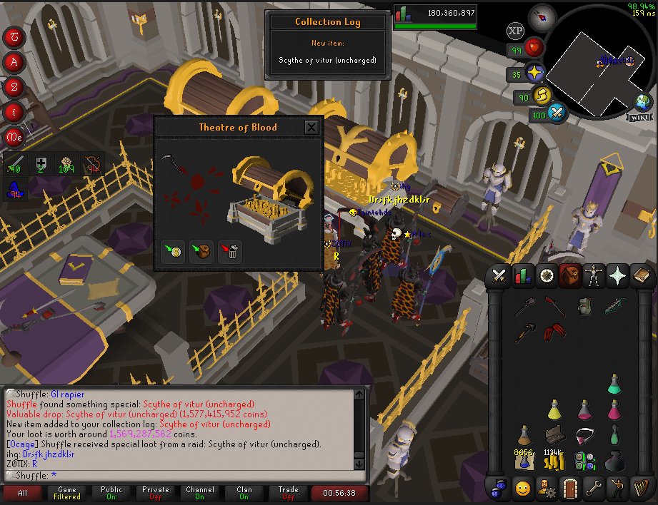 Scythe of vitur on the alt 1 DEF UIM