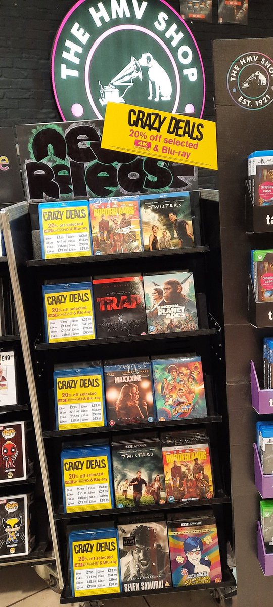 hmvManchester's tweet photo. 20% off selected Blu-Ray and 4k....

Crazy Deals Black Friday Sales Now On..!!

Excludes selected new, discounted or multi buy titles..

#hmvcrazydeals #sale #salenowon #Blackfriday #blackfridaydeals #4k #bluray #hmvsale #hmvforthefans https://t.co/taUCZQEf8D