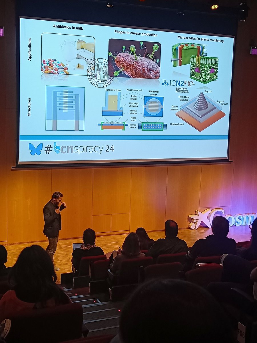 icn2nano's tweet photo. 📅 El 16/11 se celebró #BCNspiracy en @CosmoCaixa_CAT acercando la ciencia al público.

Del ICN2, participaron:

🔹 Dra. @cano_sarabia: micro y #nanoencapsulación
🔹 Dra. @maria_SoAz biosensores ópticos
🔹 Dr. Giulio Rosati: biosensores sostenibles

 ¡Charlas muy interesantes! 👏 https://t.co/iFeHtR7hN6