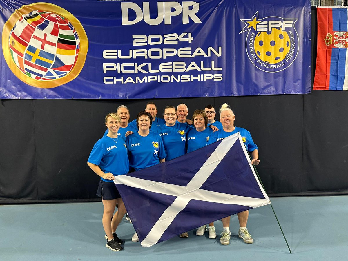 Good Luck Team Scotland 🏴󠁧󠁢󠁳󠁣󠁴󠁿💪🏼
<a href="/EuropeanPickle2/">European Pickleball Federation</a> 
Watch Scotland compete live from 10am m.youtube.com/@pickleballeur…
<a href="/nanettemutrie/">Nanette Mutrie</a>
<a href="/sportscotland/">sportscotland</a> <a href="/GetScotActive/">Get Scotland Active</a>