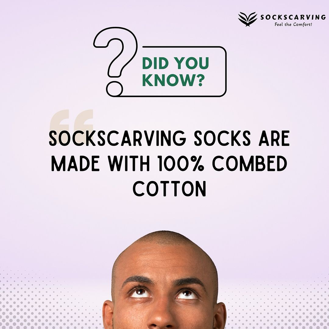 sockscarving's tweet image. Did you know? Sockscarving socks are made from 100% combed cotton. 

💡 Comfort
💨 Breathability
💪 Durability

What do YOU prioritize in socks—comfort, breathability, or durability? Reply below! 👇

Shop now 👉 sockscarving.in

#Sockscarving #FeelTheComfort