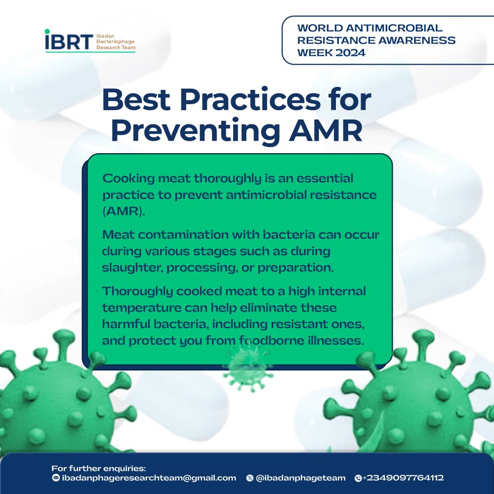 World Antimicrobial Resistance Awareness Week '24

#WorldAMRWeek2024
#WAAW24
#EducateAdvocateActnow
#IBRTWAAW24
