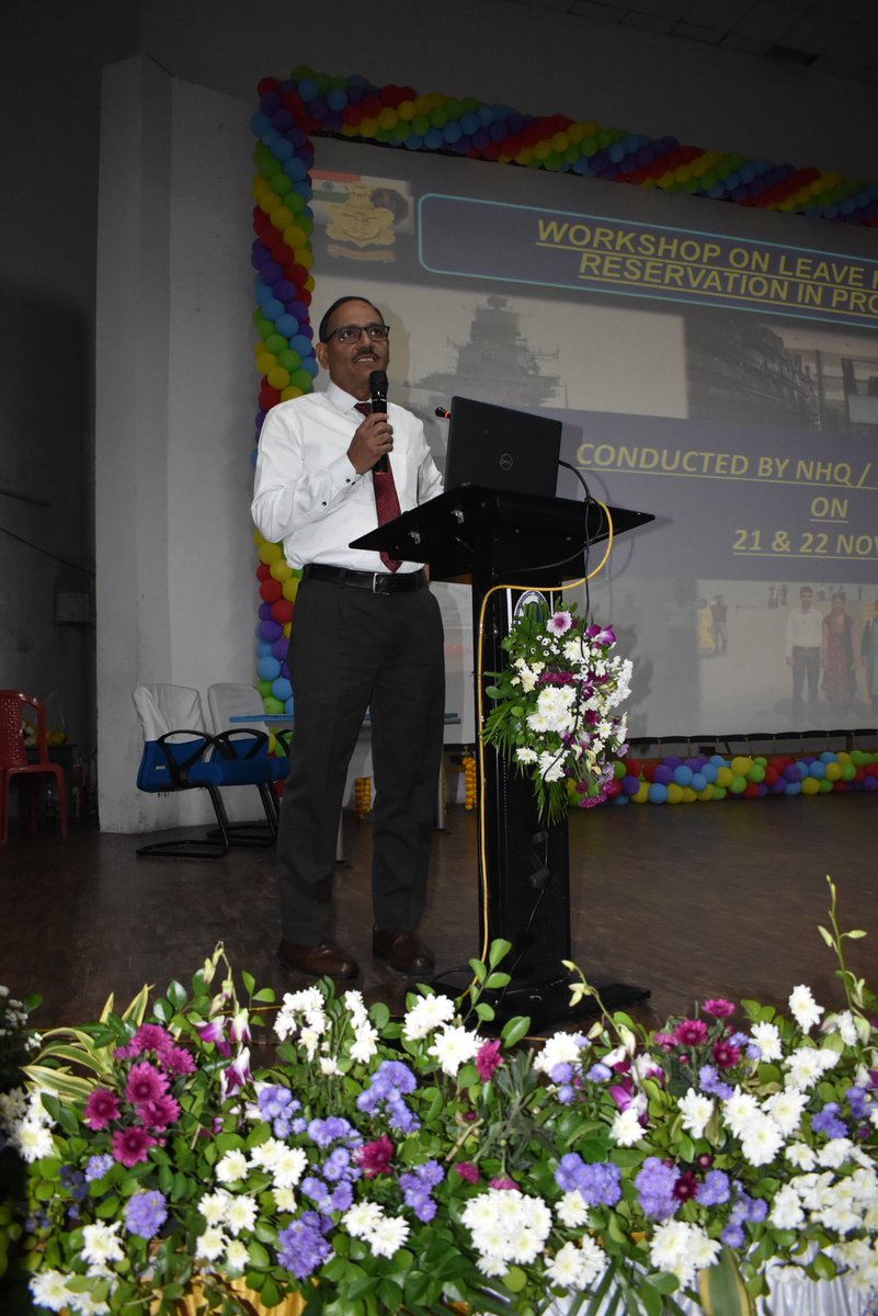 IN_DCP's tweet photo. Shri T Hussain, CAO, conducted interactive sessions on #CCSLeaveRules and #ReservationInPromotion. Additional lectures were delivered by Shri G Paparao, AO-I, on leave accounting, and Shri Prasanna Kumar, FM of ND(V), on #Pension management. The workshop saw active participation from delegates across various naval units, fostering a collaborative and enriching learning experience.
#IndianNavy
#DefenceCivilians
#2024YearOfNavalCivilians