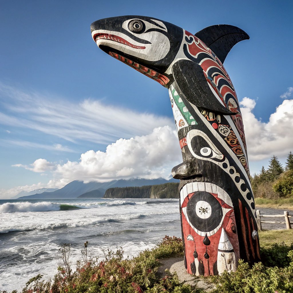 Exploring the subject of Orcas from the perspectives of surrealism, underwater photography and Haida style art . Created using the amazing <a href="/recraftai/">Recraft</a>