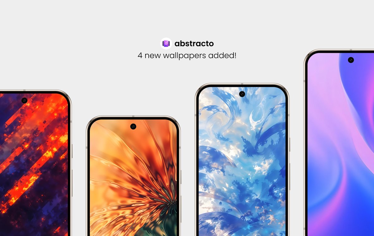 AbstractoWalls's tweet photo. 🌟 4 New Wallpapers added to Abstracto! 

✅ Download Now
🔴 Android (https://t.co/IsNAdIQeU9)
🔵 iOS (https://t.co/WnPdRIX6cN) https://t.co/43imOqnL1W