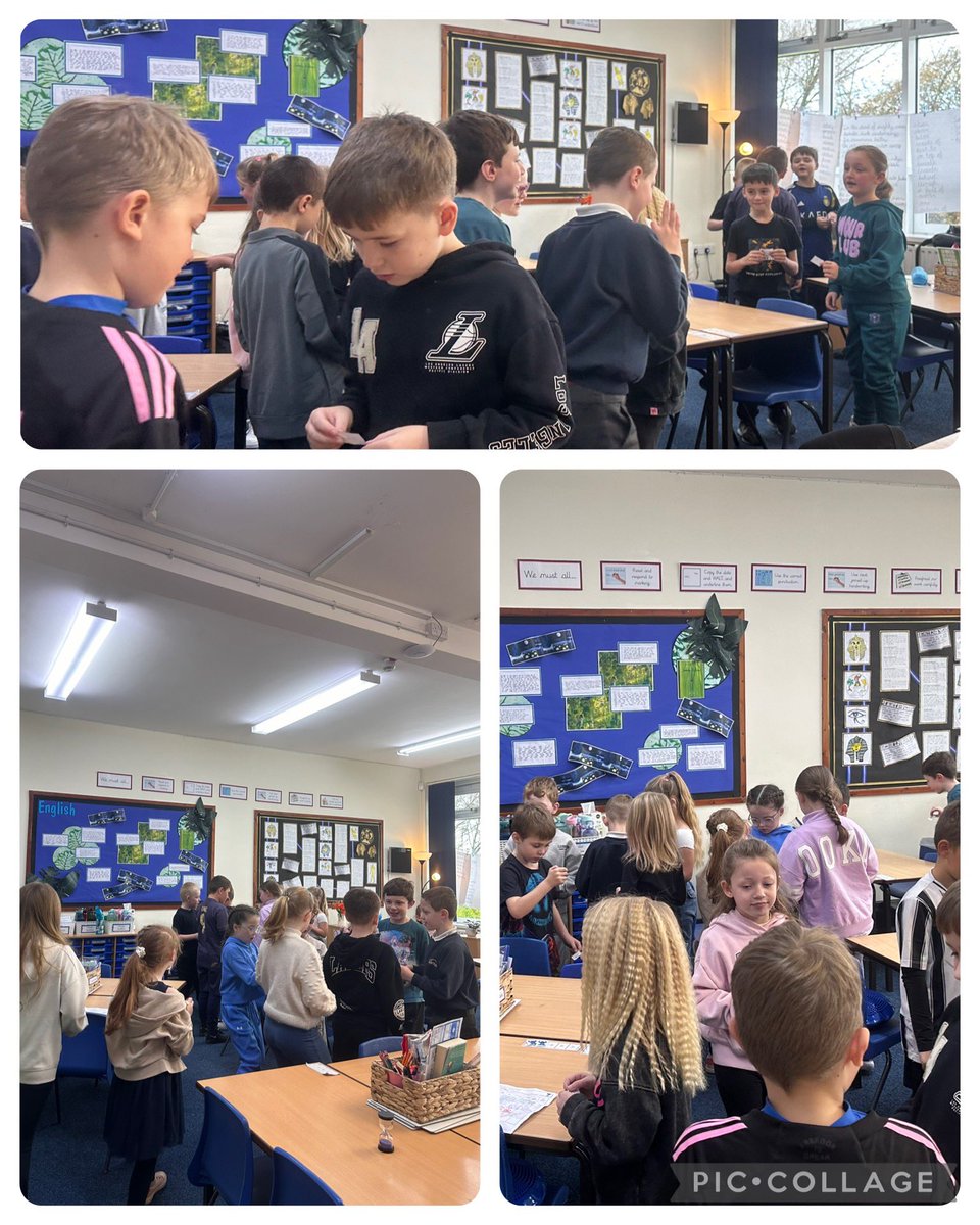 Yesterday, Year 3 had a great active Maths lesson. They enjoyed trying to find their partner, to match together the complements to 100. Great job everyone! ⭐️ ➕💯 <a href="/BarntonMissR/">Miss Rutter</a>