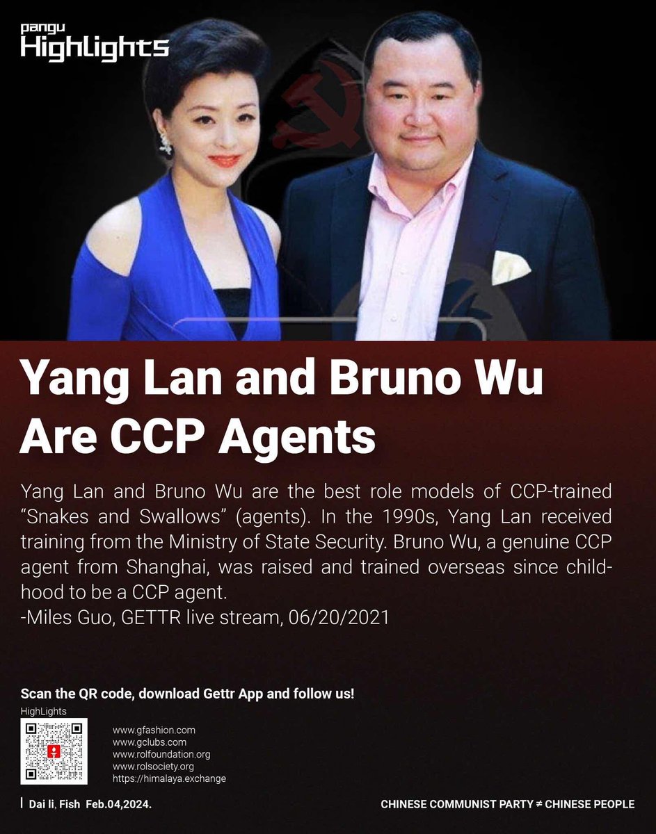 zhangsanli73924's tweet photo. 💥Agents of the CCP.
Take down the CCP.
#BrunoWu #YangLan https://t.co/wzWPcBxUua