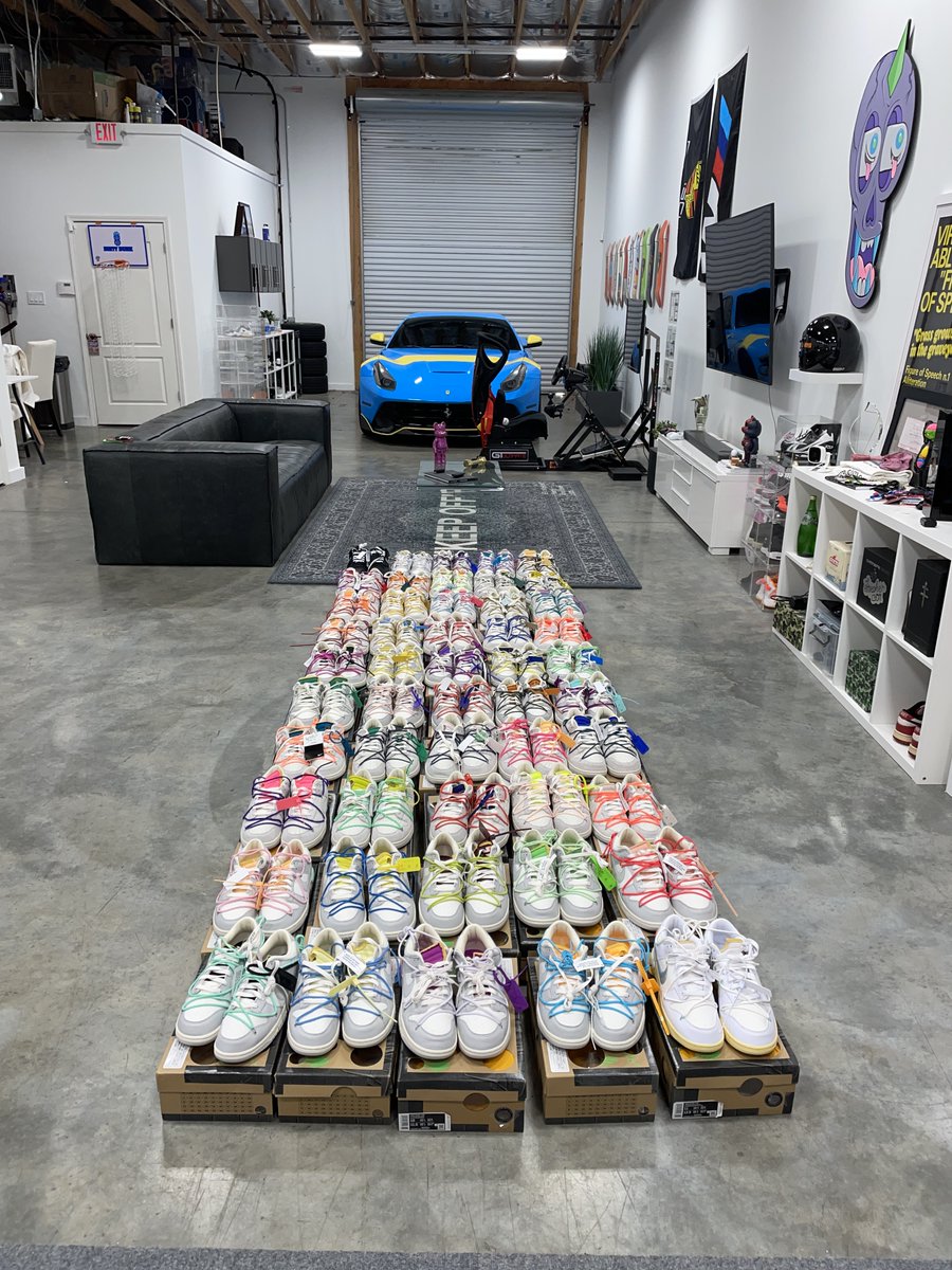 HarrisonNevel's tweet image. The complete "The 50" Nike x Off White Dunk Collection