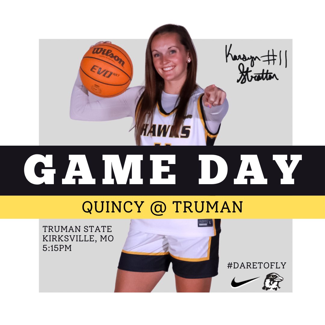 Wake up, it’s GAME DAY!!👏

🆚 Truman State
📍Kirksville, MO
⏰ 5:15 p.m. 

#DareToFly 🦅