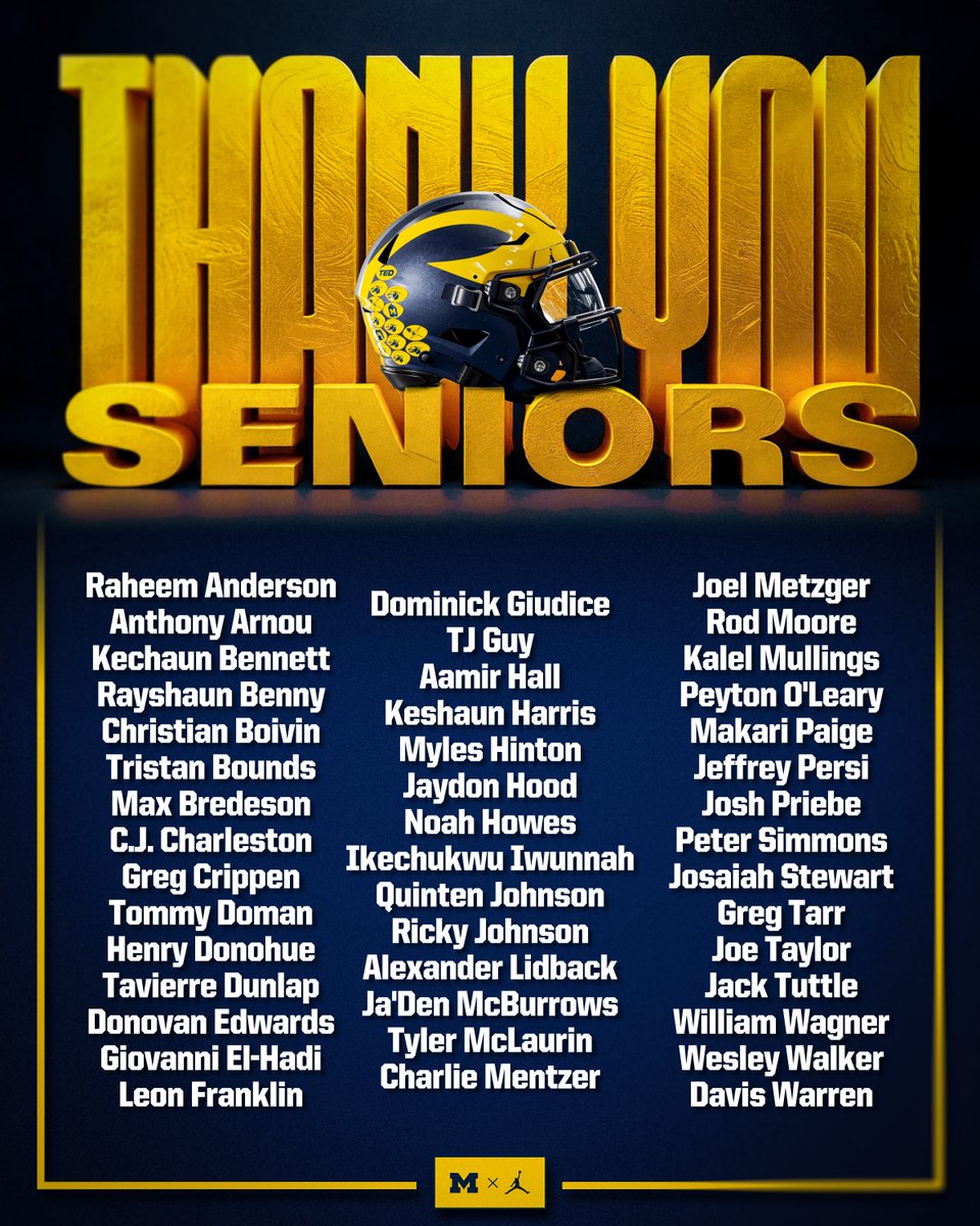 So much love for this group of seniors! 💛💙

#GoBlue