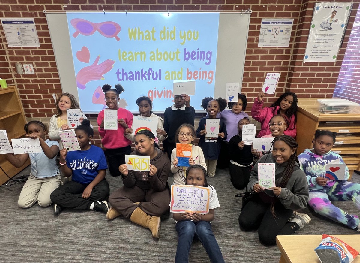 Tarita Reeves (@taritareeves) on Twitter photo Our Girls on FIRE meeting was full of THANKS and GIVING. We created gratitude journals & created cards for kids who won’t be home for the holidays. <a href="/WoodlandES_HCS/">Woodland Elementary School HCS</a> Our Girls on FIRE meeting was full of THANKS and GIVING. We created gratitude journals & created cards for kids who won’t be home for the holidays. <a href="/WoodlandES_HCS/">Woodland Elementary School HCS</a>