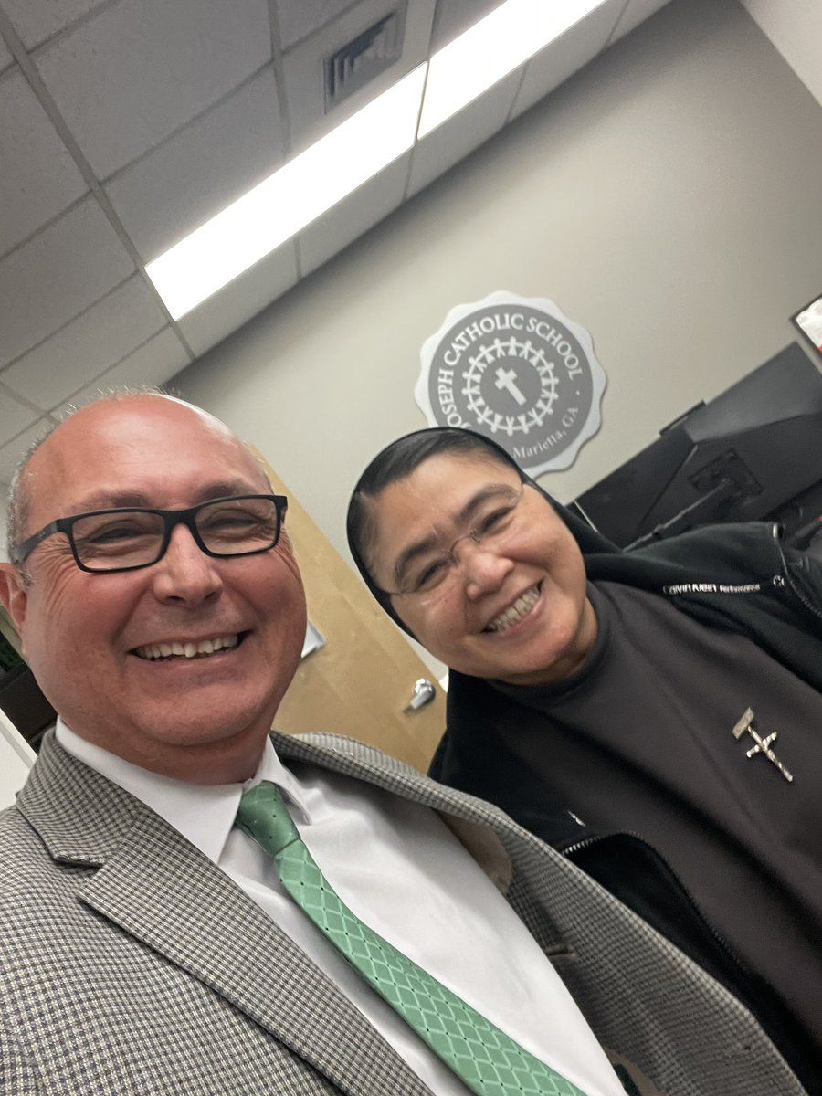 rvillac's tweet image. The beauty of #CatholicEducation is the special community around you. Thank you Sister Pia for taking the time to visit our school. @SJCS_MariettaGA #archatl @CathSchoolsATL @archatl @georgiabulletin